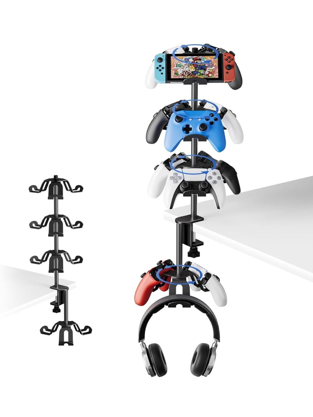 💜Rotatable Aluminum Desk ClampController Holder, 4Tier Universal Under deskclamp